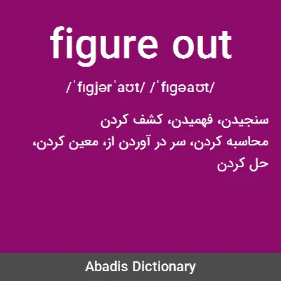 معنی figure out